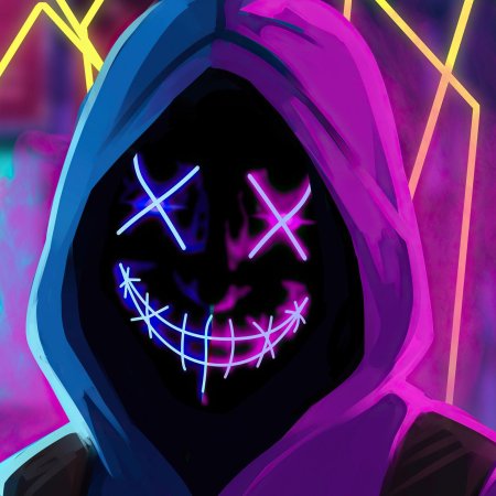 Неоновая маска арт