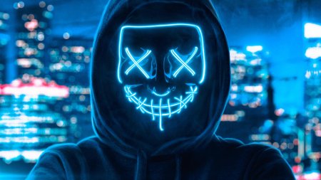 Анонимус неон маск