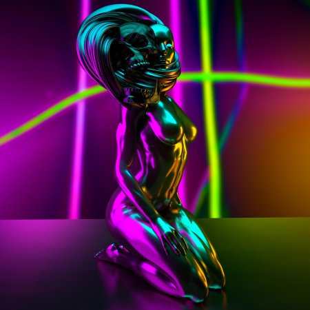 Девушка неон