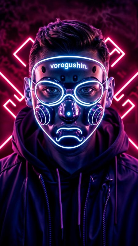 Маска в стиле киберпанк