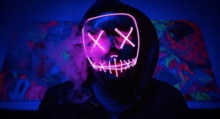 Светящаяся неоновая маска \ судная ночь\