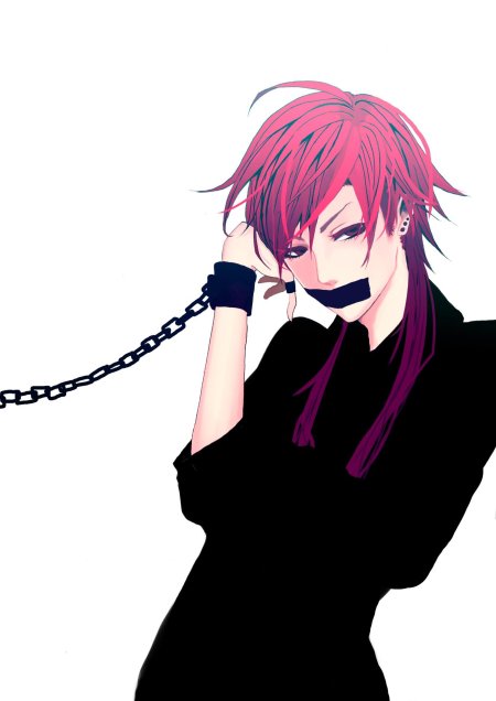 Красноволосый парень аниме