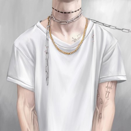 Цепь на шее мужская арт