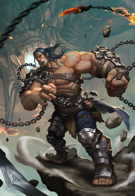 Мускулистый воин