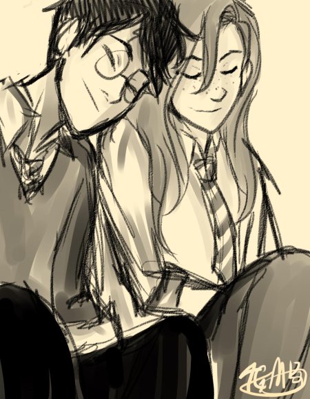 Гарри поттер и джинни уизли арты любовь