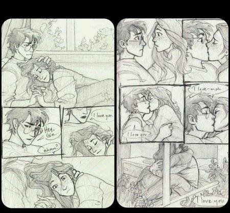 Гарри поттер и джинни уизли арты