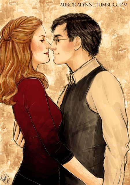 Гарри поттер и джинни уизли рисунок