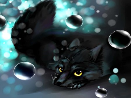 Черная лиса арт