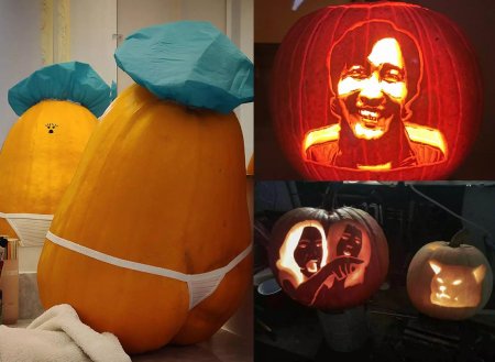 Тыква вырезать для хэллоуина