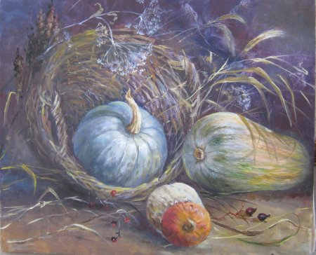 Натюрморт с тыквой в живописи