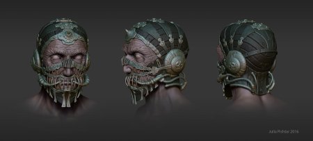 Металлическая маска фэнтези