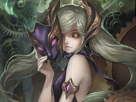 Девушка в маске арт