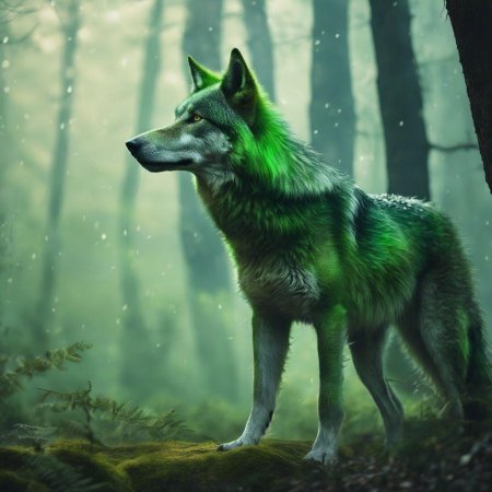 Волк в лесу