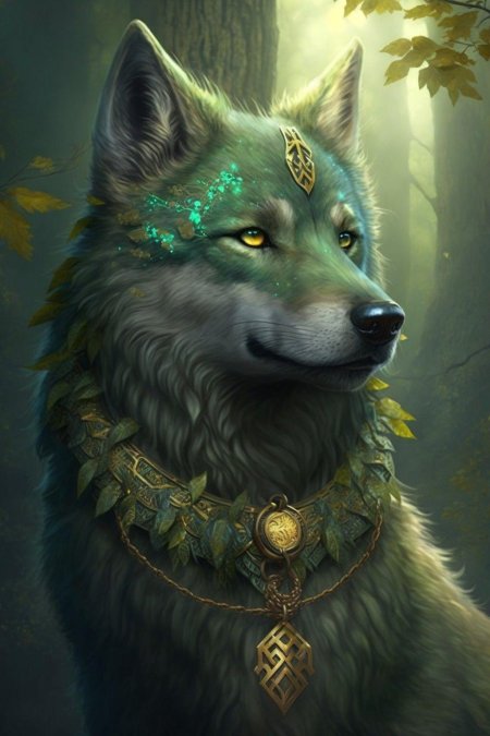 Разноцветный волк