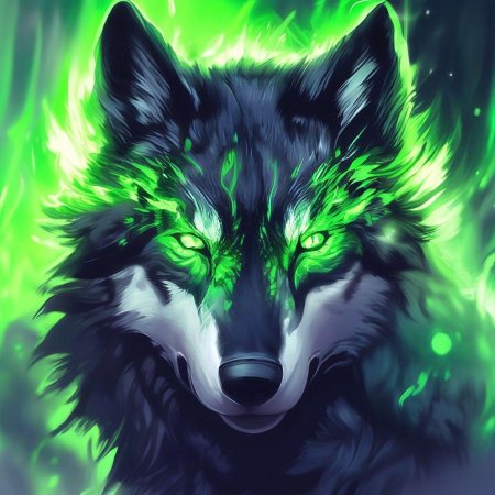 Волк с зелеными глазами