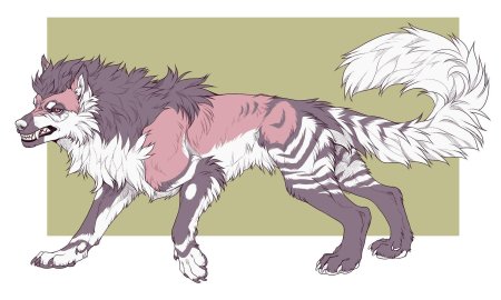 Аниме животные волки