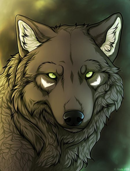 Волк с зелеными глазами
