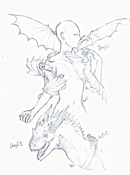 Дракон рисунок ручкой