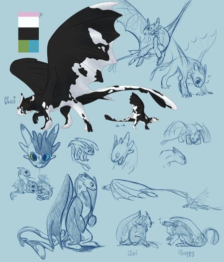 Драконы ос референс ночной фурии