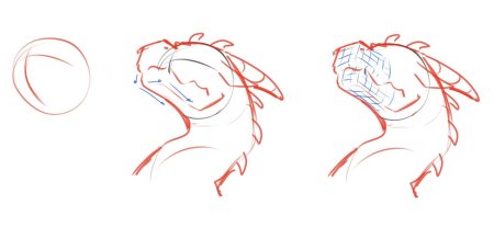 Драконы рисунки карандашом поэтапно