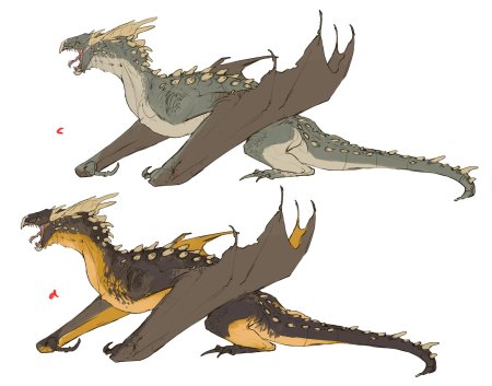 Драконы эскиз