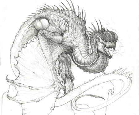 Рисунки карандашом дракон