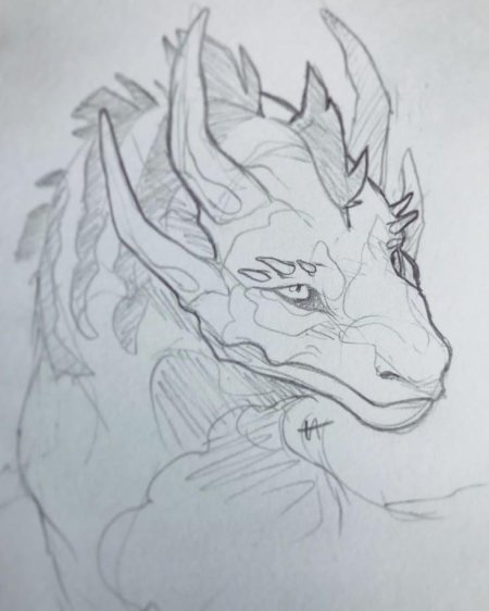 Голова дракона рисунок