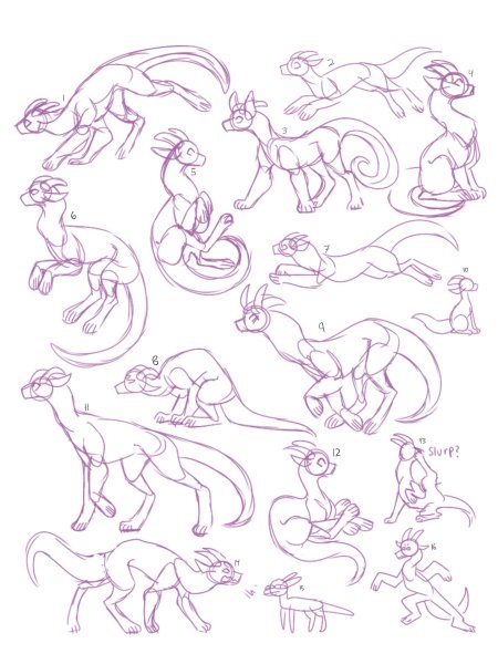 Дракон референс позы