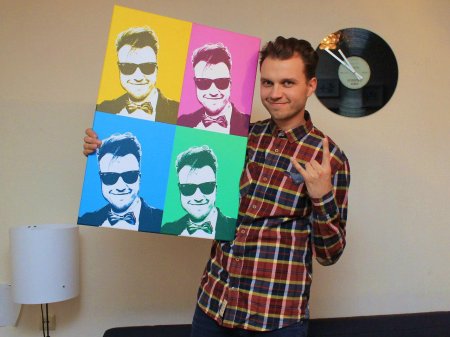 Поп арт портрет на холсте