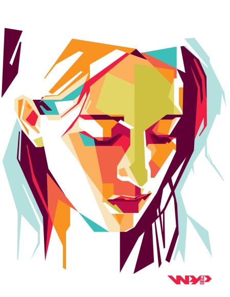 Pop art геометрика портрет