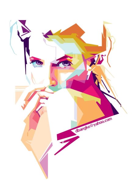 Pop art геометрика портрет