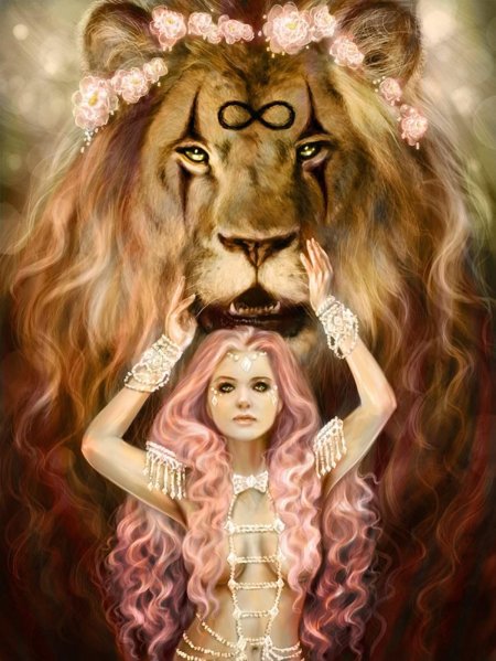 Девушка со львом