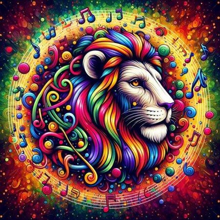 Лев разноцветный