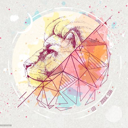 Полигональная графика лев