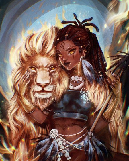 Богиня на льве