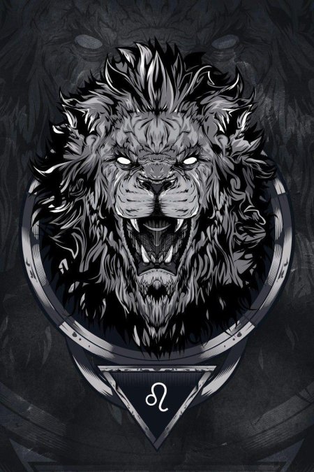 Лев эскиз тату