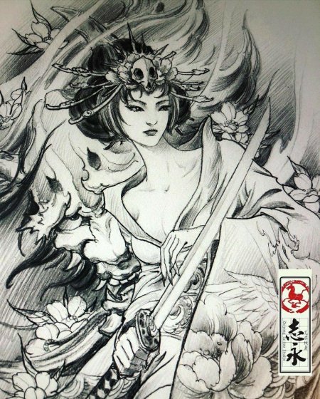 Эскизы тату японские