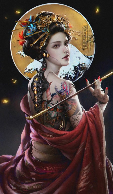 Гейша красивая