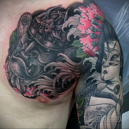 Ориентал тату самурай