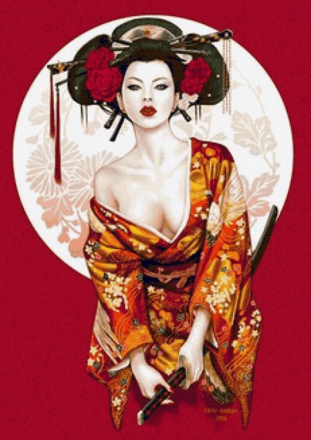 Японская живопись гейши geisha art гейша иллюстрация japanese