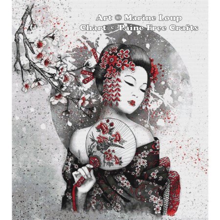 Япония самурай гейша живопись