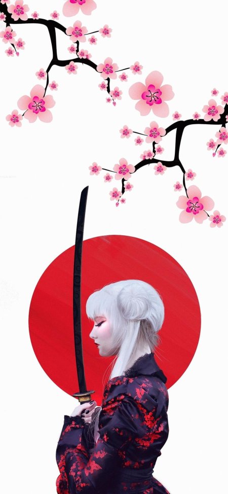 Самурай девушка арт