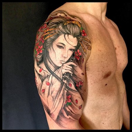 Ирезуми гейша тату