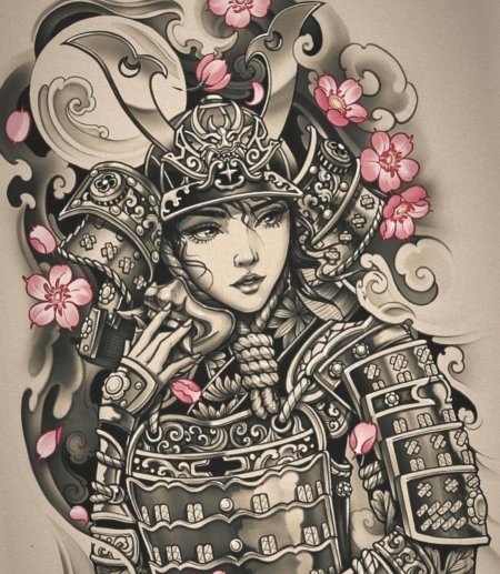 Самурай татуировка