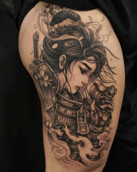 Тату самурай женские