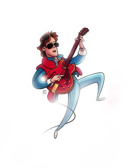 Гитарист рисунок