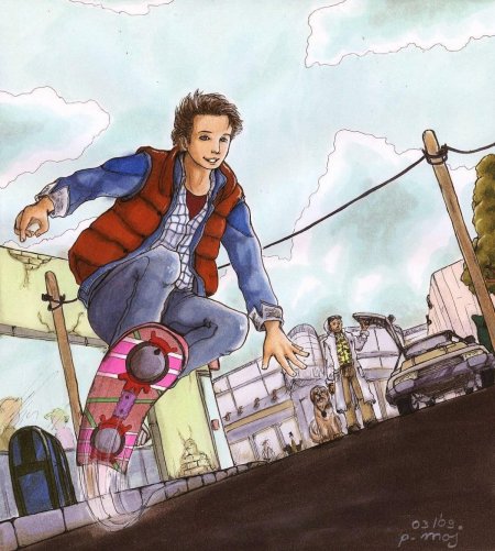 Скейтбордист рисунок