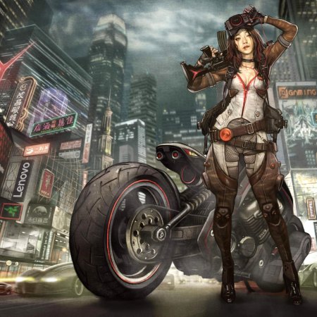 Мотоцикл джеки cyberpunk