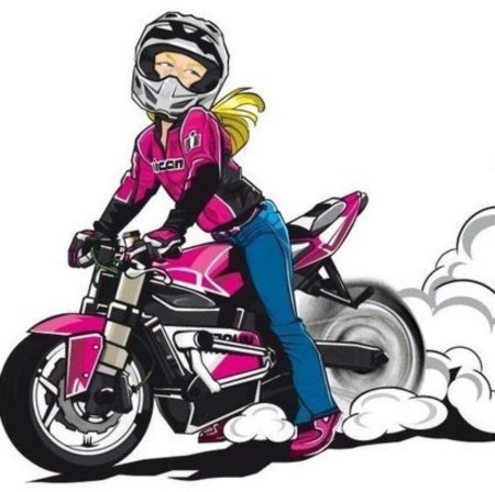 Девушка на мотоцикле