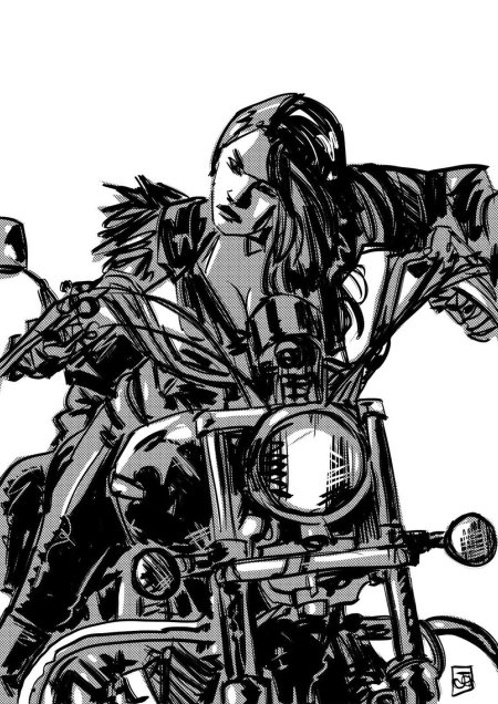 Байкер рисунок